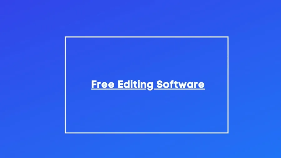 Free Editing Software Offer