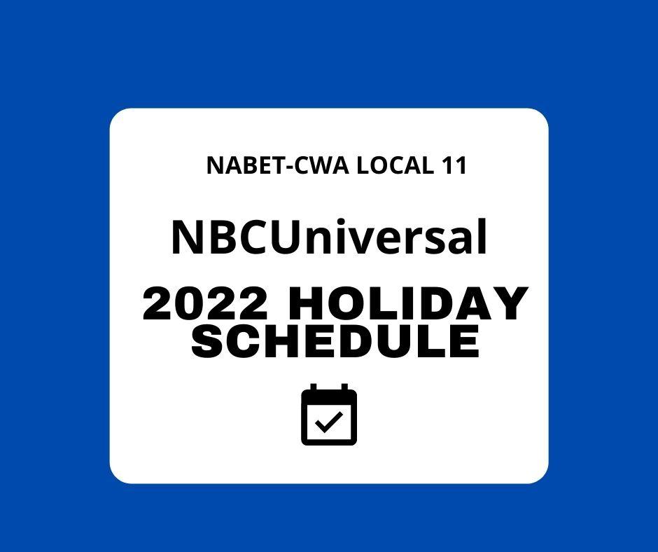 2022 NBCUniversal Holiday Schedule Local 11 New York
